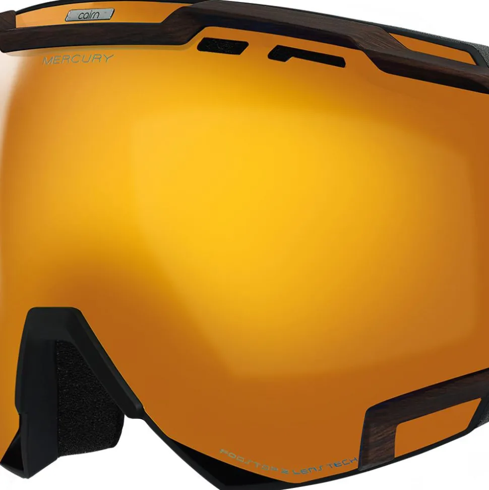 Masque de Ski Cairn Mercury Mat Black Wood Spx 3000 Ium