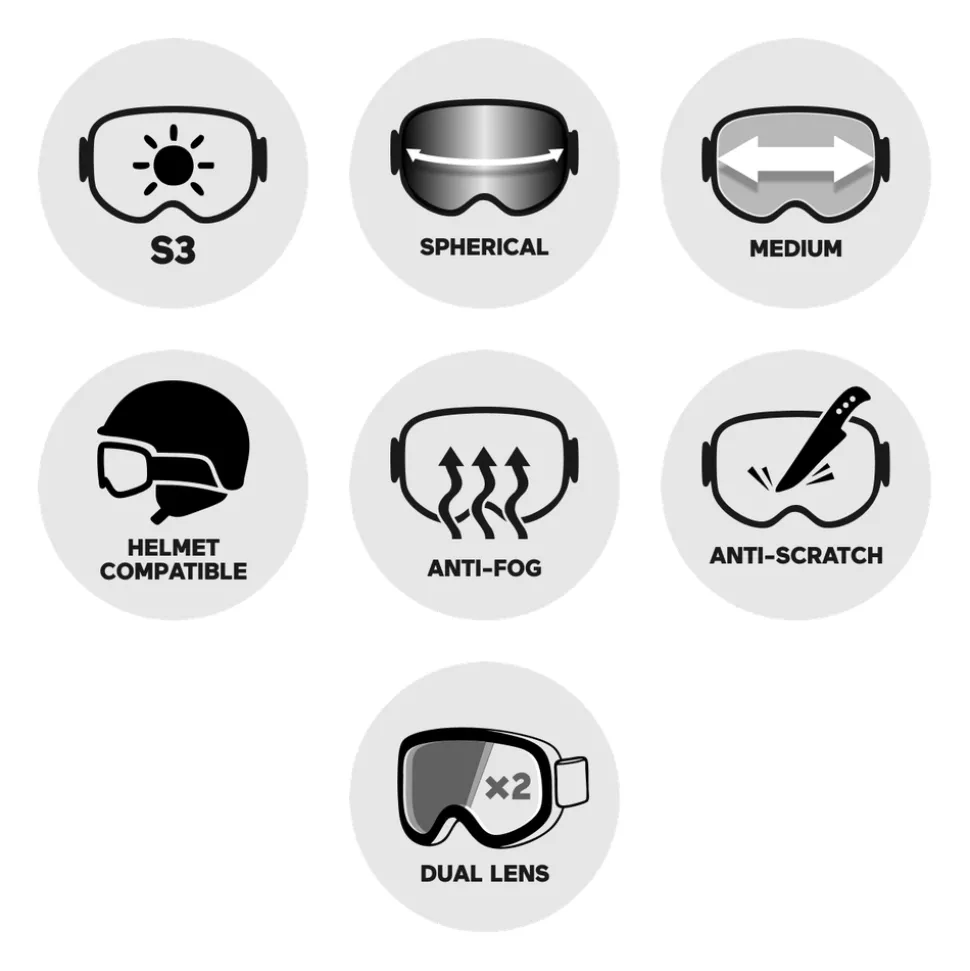 Masque de Ski Cairn Rainbow Shiny White Spx3000