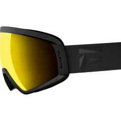 Masque de Ski Flaxta Continuous Black Gold Mirror Lens