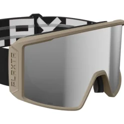 Masque de Ski Flaxta Evoke Sandstone Silver Mirror Lens