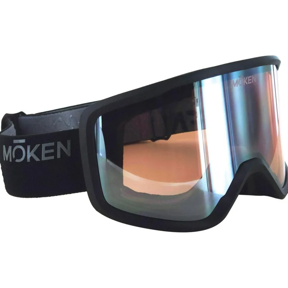 Masque de Ski Moken Vision Two Black Silver Pink Flash Silver