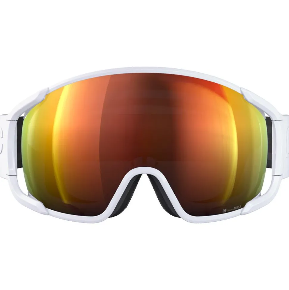 Masque de Ski Poc Zonula Hydrogen White Clarity Intense Partly Sunny Orange