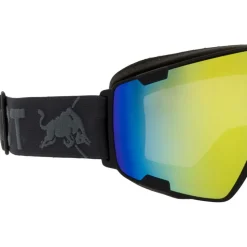 Masque de Ski Red Bull Spect Park Black Yellow Snow Grey With Yellow Mirror
