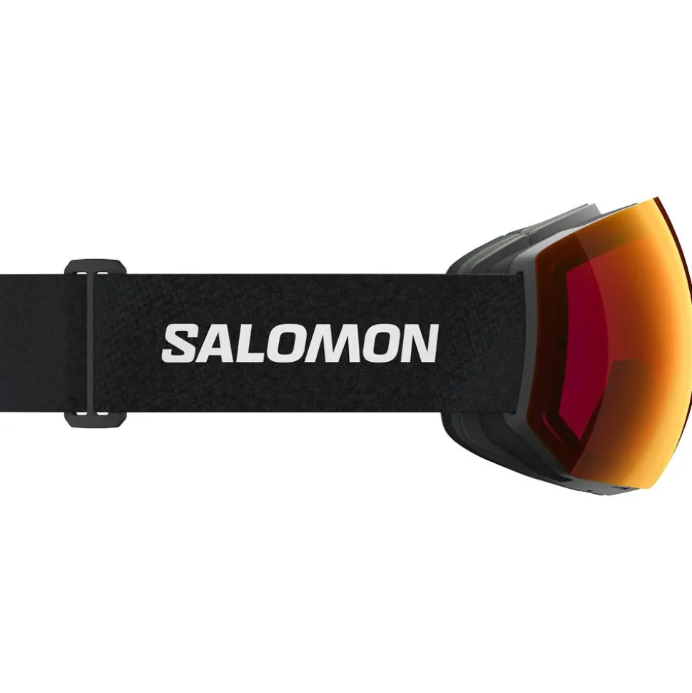 Masque de Ski Salomon Radium Pro Black Sigma Poppy Red + Sigma Light Blue