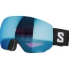 Masque de Ski Salomon Radium Pro Asian Fit Black Sigma Ice Blue