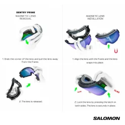 Masque de Ski Salomon Sentry Prime Black Echo Sigma Poppy Red + Sigma Light Blue