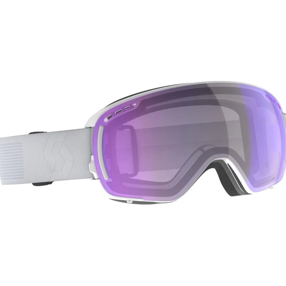 Masque de Ski Scott Lcg Compact Mineral White Light Sensitive Blue Chrome