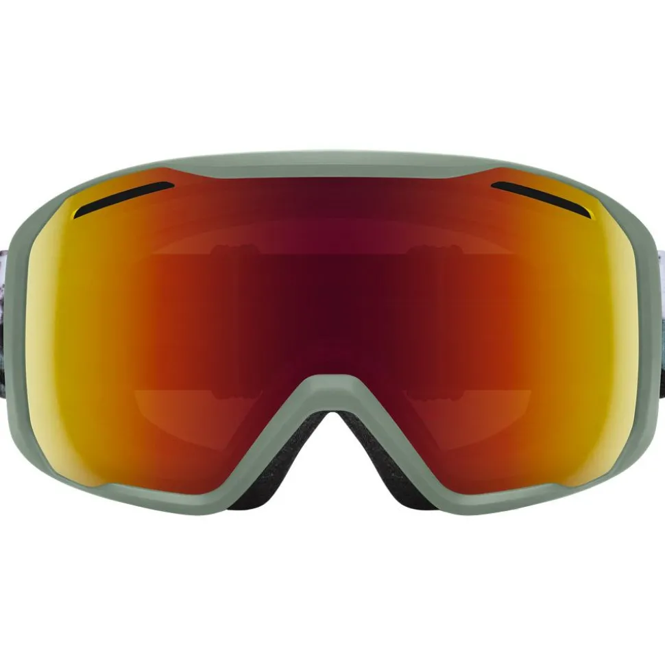 Masque de Ski Smith Blazer Sage Brush Paste Up Red Sol-x Mirror