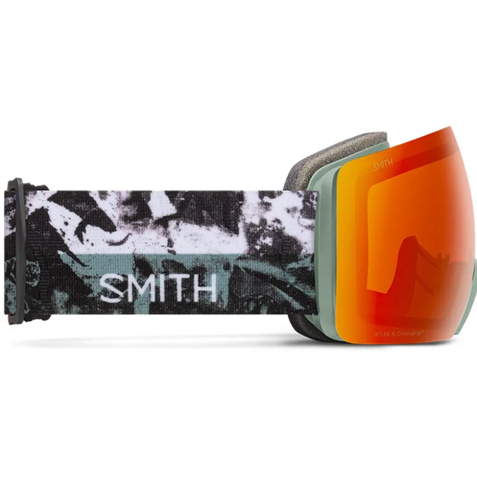 Masque de Ski Smith Skyline XL Sage Brush Paste Up Chromapop Everyday Red Mirror