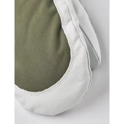 Moufles Hestra Army Leather Heli Ski Female Mitt Olive Offwhite