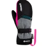 Moufles Reusch Flash Gore-Tex Junior Mitten Black Melange Pink Glo